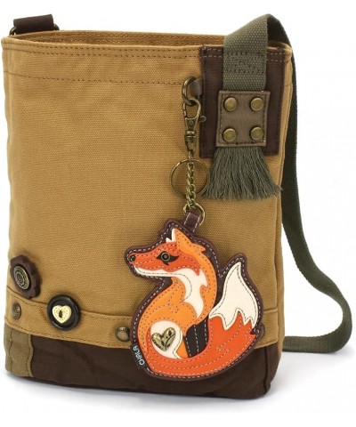 Patch Cross-Body Women Handbag Canvas Messenger Bag Fox a - Brown $26.56 Crossbody Bags