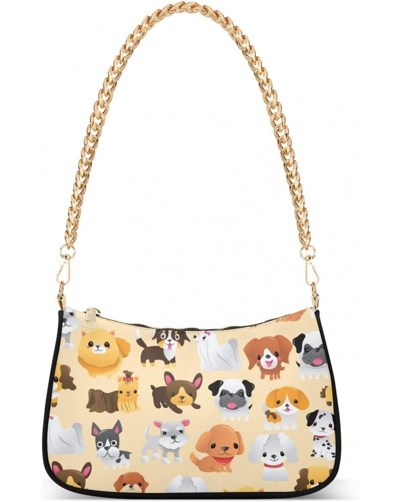 Shoulder Bag Cartoon Funny Dog Pattern Women Clutch Handbag Shoulder Purch Date Chain Bag Tote Bag Spring Holiday Birthday Gi...