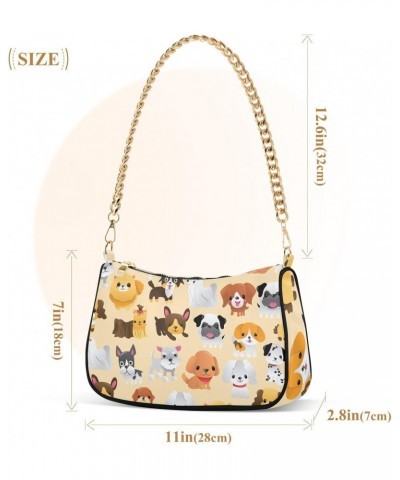 Shoulder Bag Cartoon Funny Dog Pattern Women Clutch Handbag Shoulder Purch Date Chain Bag Tote Bag Spring Holiday Birthday Gi...