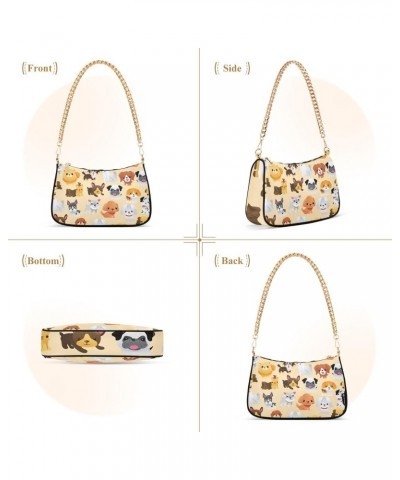 Shoulder Bag Cartoon Funny Dog Pattern Women Clutch Handbag Shoulder Purch Date Chain Bag Tote Bag Spring Holiday Birthday Gi...