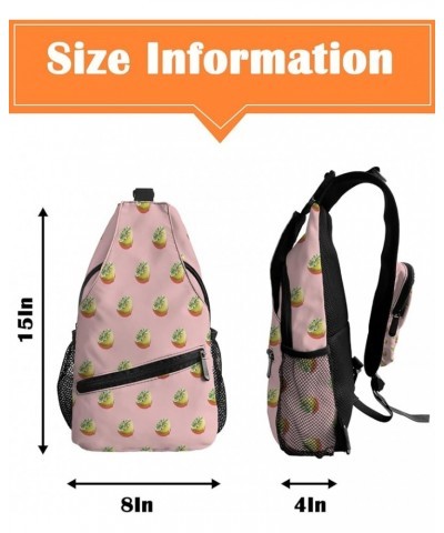 Sling Bag Crossbody Bag for Women Men Summer Welcom Lemon Wreath Black White Plaid Waterproof Hiking Backpack Lightweight Che...