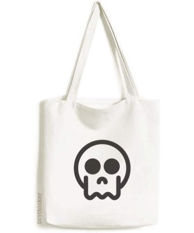 Skeleton Online Chat Face Tote Canvas Bag Shopping Satchel Casual Handbag $18.59 Totes