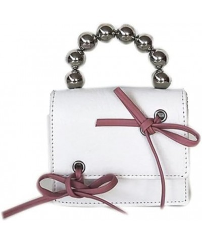 Niche design Bag Bow Mini chain Cute and sweet handbag Shoulder bag Crossbody bag for men and women White $14.55 Crossbody Bags