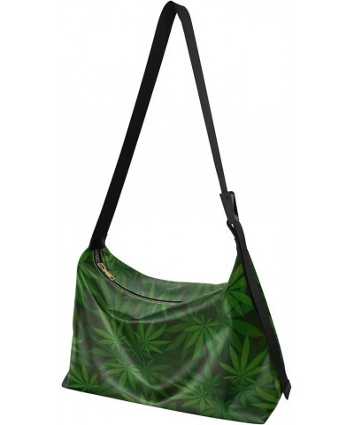 Flamingo Banana Leaf Hobo Leather Purses for Women Large Cross Body Purses Aesthetic Leaf Print Women's Shoulder Bag Banana L...