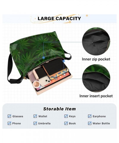 Flamingo Banana Leaf Hobo Leather Purses for Women Large Cross Body Purses Aesthetic Leaf Print Women's Shoulder Bag Banana L...