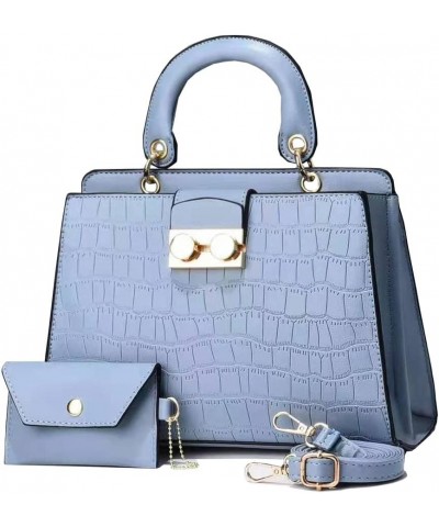 Women classics Top Handle Handbag Crossbody Casual Purse Satchel Tote D Blue $10.70 Shoulder Bags