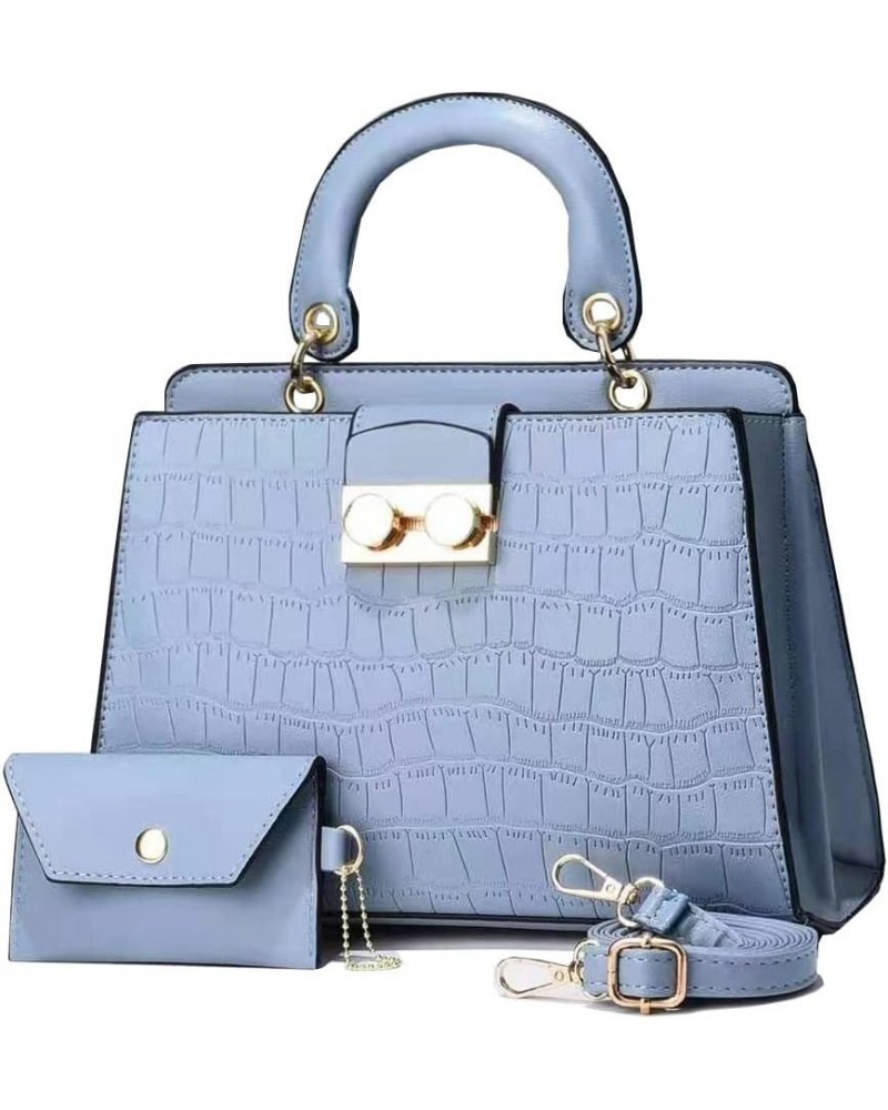 Women classics Top Handle Handbag Crossbody Casual Purse Satchel Tote D Blue $10.70 Shoulder Bags