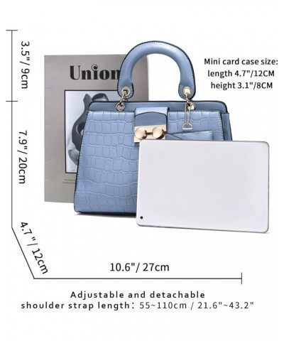 Women classics Top Handle Handbag Crossbody Casual Purse Satchel Tote D Blue $10.70 Shoulder Bags