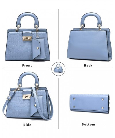 Women classics Top Handle Handbag Crossbody Casual Purse Satchel Tote D Blue $10.70 Shoulder Bags