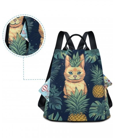 Cute Pineapples Cats Backpack Purse for Women Travel Casual Daypack College Bookbag Work Business Ladies Shoulder Bag $17.20 ...