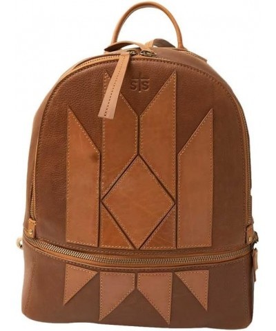 Women's Compact Multi-Function Leather Kai Collection Backpack, Tan, One Size One Size Tan $41.60 Backpacks