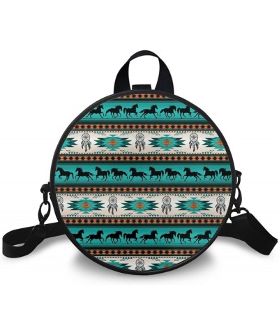 Women's Backpack,Crossbody Bags for Women, Cute Purses Shoulder Bag with Adjustable Shoulder Strap Aztec Horse $14.55 Backpacks