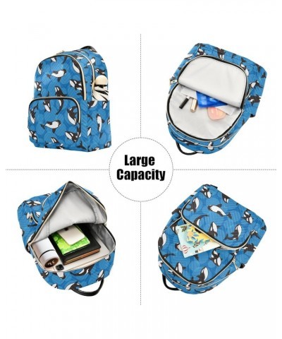 Travel Backpack Purse for Women Fashion Anti-theft Work Casual Bat Starry Sky Daypack Shoulder Bag Medium Size Small Orca Wha...