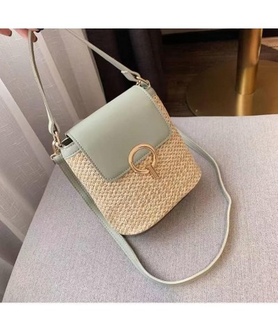 Round Straw Bag Large Woven Women Light Crossbody Bag Summer Beach Tote Handbags Handle Shoulder Bag (Color : Large) P $13.55...