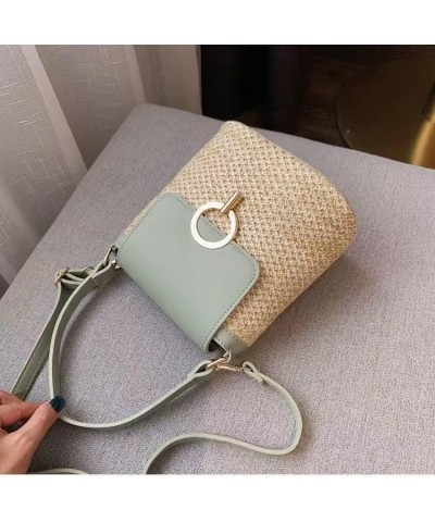 Round Straw Bag Large Woven Women Light Crossbody Bag Summer Beach Tote Handbags Handle Shoulder Bag (Color : Large) P $13.55...