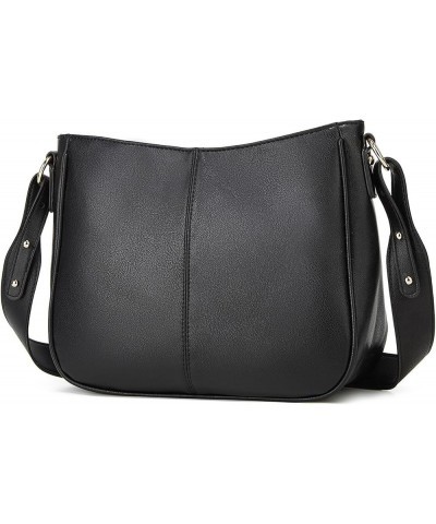 Crossbody HandBags - Women Trendy Hobo Bag with Guitar Strap Casual Vegan Leather Shoulder Bag Purses Style1-black $16.64 Cro...