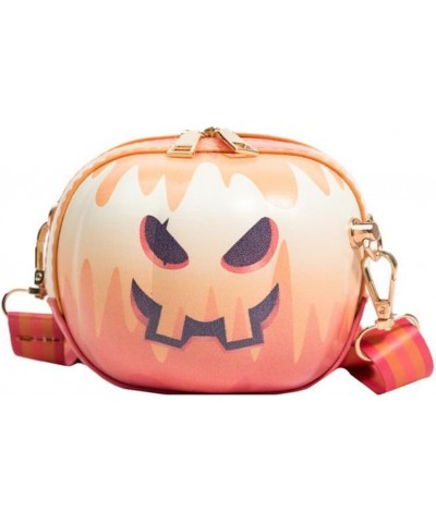 Novelty Cartoon Crossbody Purse Wide Adjustable Strap Halloween Gift Candy Bag Women Pumpkin Shoulder Bag Smirk $10.61 Should...