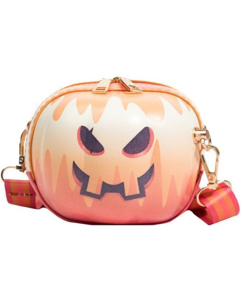 Novelty Cartoon Crossbody Purse Wide Adjustable Strap Halloween Gift Candy Bag Women Pumpkin Shoulder Bag Smirk $10.61 Should...