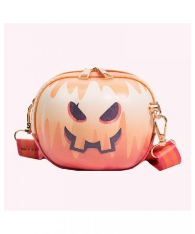 Novelty Cartoon Crossbody Purse Wide Adjustable Strap Halloween Gift Candy Bag Women Pumpkin Shoulder Bag Smirk $10.61 Should...