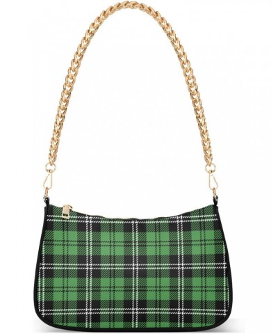 Christmas Shoulder Bag Green Buffalo Plaid Women Clutch Handbag Date Chain Bag Holiday Birthday Xmas White Elephant Gift for ...