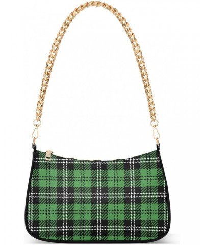 Christmas Shoulder Bag Green Buffalo Plaid Women Clutch Handbag Date Chain Bag Holiday Birthday Xmas White Elephant Gift for ...