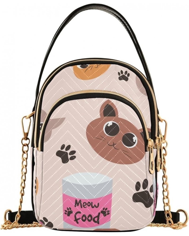 Cute Cat and Cat Paws Crossbody Bags for Women Small Shoulder with Detachable Straps, Shoulder Handbags for Ladies Cute Cats ...