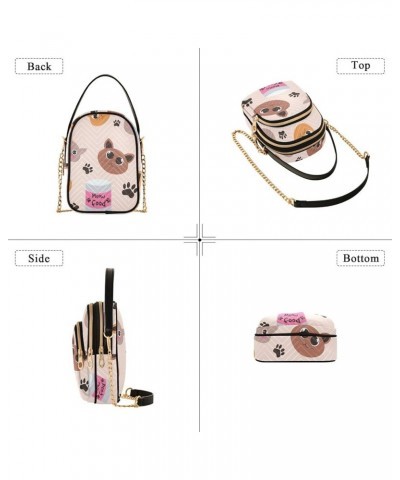 Cute Cat and Cat Paws Crossbody Bags for Women Small Shoulder with Detachable Straps, Shoulder Handbags for Ladies Cute Cats ...