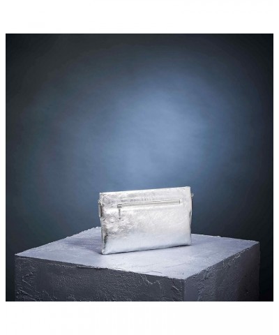 Stylish Calf Leather Crossbody Bag for Women | Handcrafted Handbag Clutch Purse | Made in Turkey Silver Color $53.60 Clutches