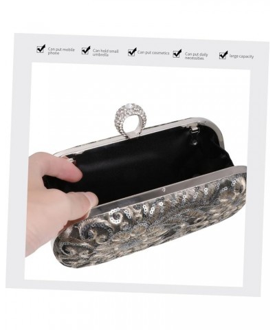 1pc Embroidered Evening Bag Evening Clutch Bag Banquet Lady Bag Banquet Clutch Bag Women Clutch Bag Grey $13.62 Evening Bags