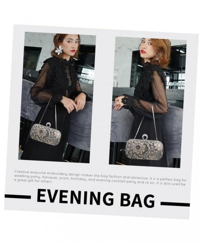 1pc Embroidered Evening Bag Evening Clutch Bag Banquet Lady Bag Banquet Clutch Bag Women Clutch Bag Grey $13.62 Evening Bags