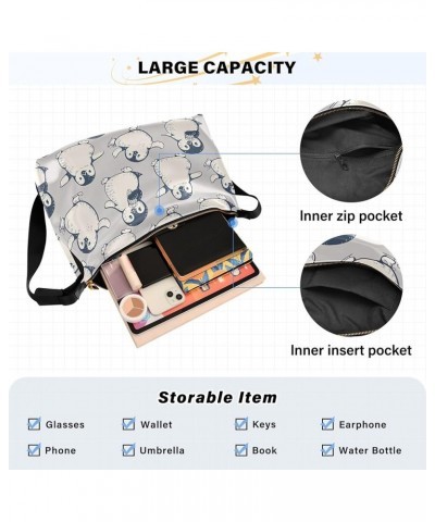 Bunny Butterfly Peonies Rabbit Print Soft PU Leather Hobo Bags Cross Body Men Bag Animal Print Women Purse Monochrome Cute Pe...