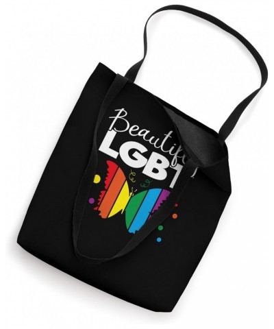 Beautifly Gay Lesbian Pride Rainbow LGBT Butterfly Tote Bag $13.45 Totes