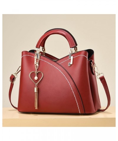 Small Purses and Handbags for Women Fashion Crossbody Bag Lightweight Girls Shoulder Bag Top Handle Satchel Purse Wine Red $1...