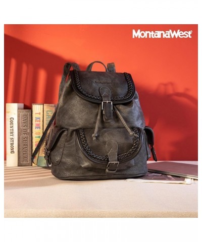 Backpack Purse for Women Soft Washed Leather Drawstring Casual Travel Backpacks Washed Leather-dark Grey $19.35 Backpacks