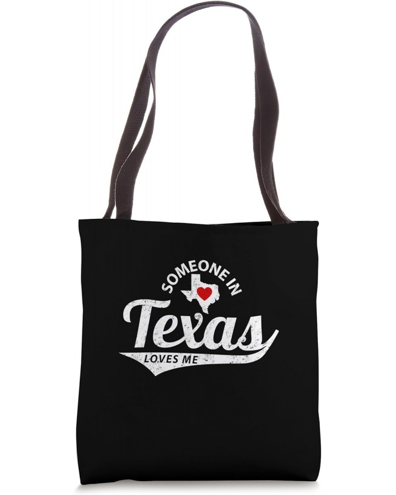 Someone in Texas Loves Me Family Texas Shape State of Texas Tote Bag $13.67 Totes