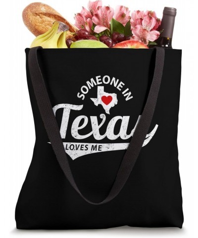 Someone in Texas Loves Me Family Texas Shape State of Texas Tote Bag $13.67 Totes