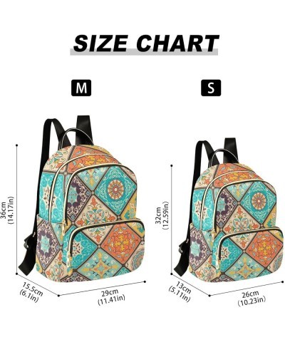 Ethnic Tribal Talavera Mini Backpack Purse for Women, Ethnic Ottoman Motifs Travel Backpack Fashion Backpack Handbag Shoulder...