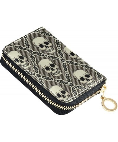 RFID Credit Card Holder Ace Of Spades Skull Card Leather With Zipper Card Case Wallet for Women Girls Color 29 $8.81 Wallets