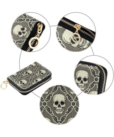 RFID Credit Card Holder Ace Of Spades Skull Card Leather With Zipper Card Case Wallet for Women Girls Color 29 $8.81 Wallets