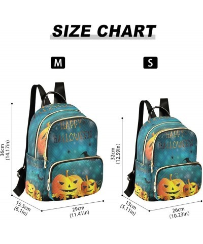 Halloween Party Maple Leaf Pumpkin Women Backpack Purse Ladies Fashion Shoulder Bag Daypack Travel Bag 7.5L Small $18.59 Back...