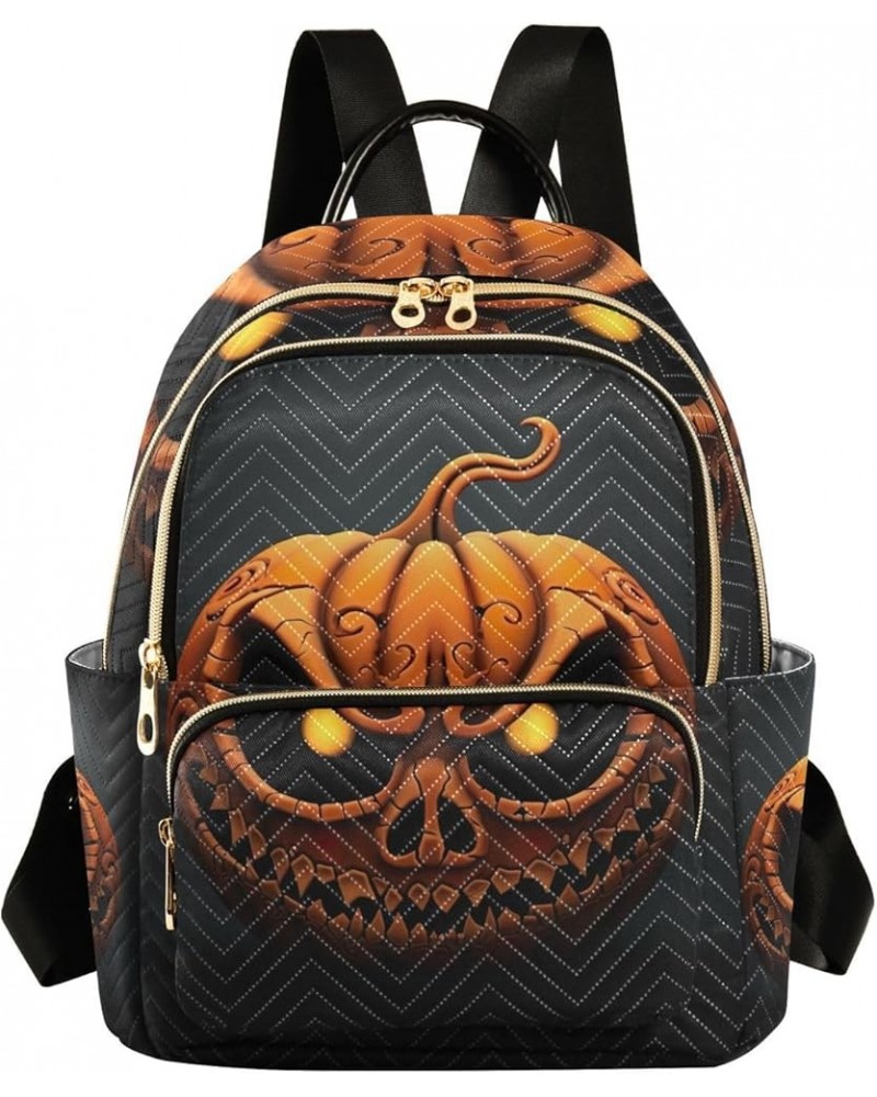 Video Game with Several Controllers Women Daypack Purse, Womens Fashion Backpack, Festival Backpack, S Orange Jackolantern on...