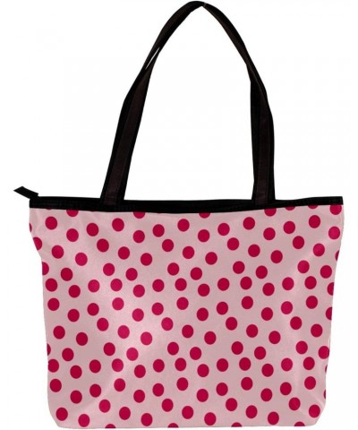 Handbag Rosy Polka Dot Pink Background Size: 11.8x4.1x15.4 inches storage bag Handbag $13.25 Handbags