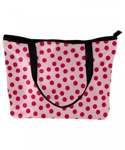 Handbag Rosy Polka Dot Pink Background Size: 11.8x4.1x15.4 inches storage bag Handbag $13.25 Handbags