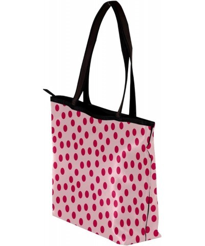 Handbag Rosy Polka Dot Pink Background Size: 11.8x4.1x15.4 inches storage bag Handbag $13.25 Handbags