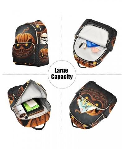 Video Game with Several Controllers Women Daypack Purse, Womens Fashion Backpack, Festival Backpack, S Orange Jackolantern on...