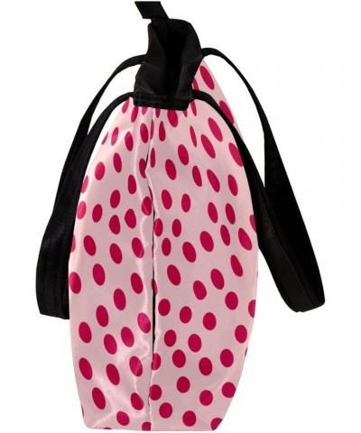 Handbag Rosy Polka Dot Pink Background Size: 11.8x4.1x15.4 inches storage bag Handbag $13.25 Handbags