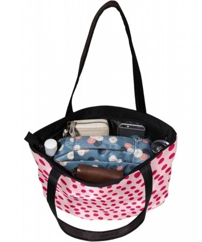 Handbag Rosy Polka Dot Pink Background Size: 11.8x4.1x15.4 inches storage bag Handbag $13.25 Handbags