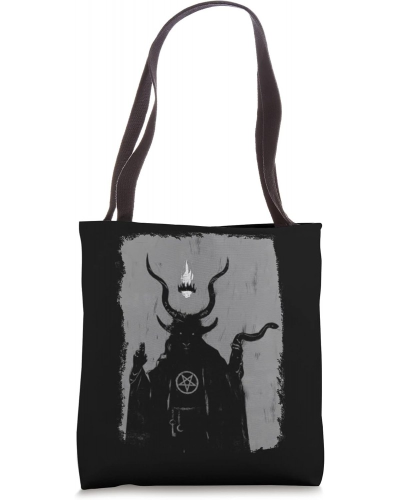 Lucifer Light Bearer Satanic Occult Baphomet Goat Atheist Tote Bag $9.60 Totes