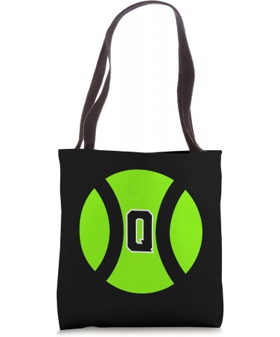 Letter Initial Q Tennis Ball Monogram Tote Bag $9.62 Totes