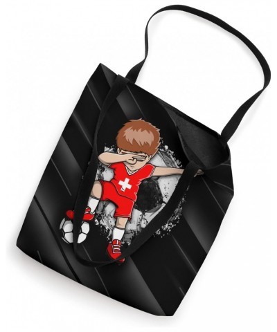 Dabbing Soccer Boy - Switzerland Jersey Swiss Football Fans Tote Bag $11.74 Totes